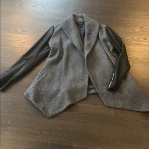 Theory wool and leather jacket